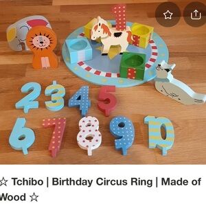 Waldorf German Wooden Birthday Ring Toy
